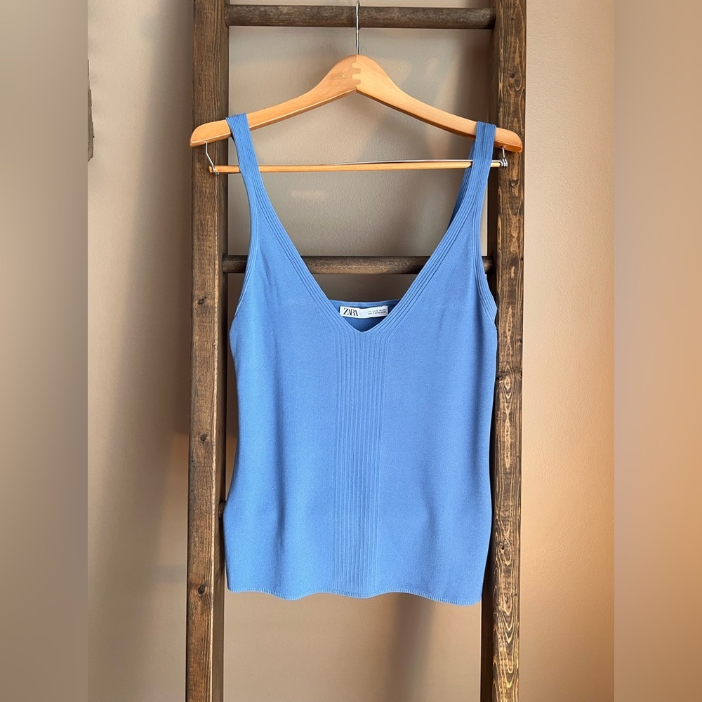 Zara Sky Blue Camisole Top